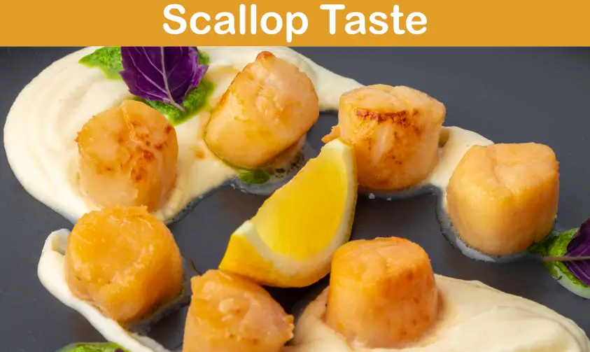 Fried scallop with butter and lemon