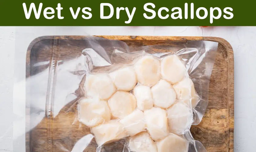 Scallops packed in a airtight plastic bag