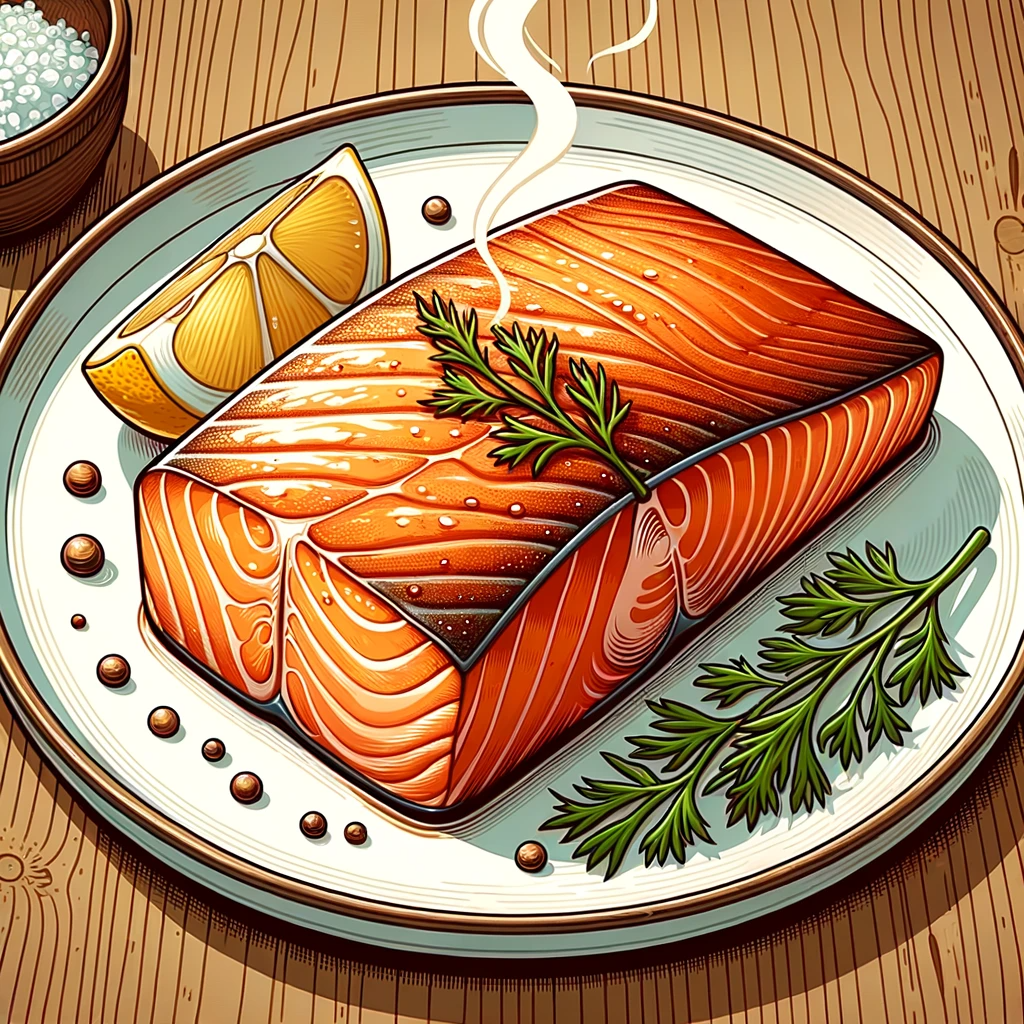 What does undercooked salmon look like?